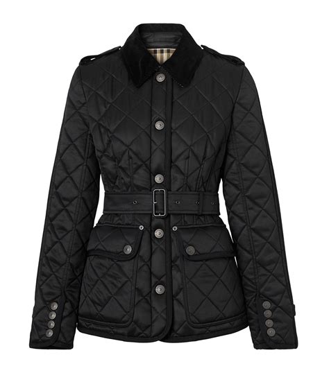 burberry quilted jacket women's|burberry diamond quilted fitted jacket.